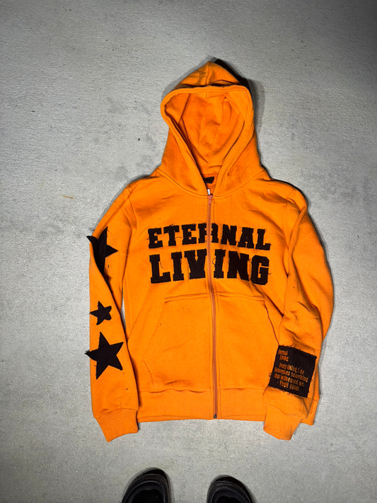 Orange And Black Zip Up