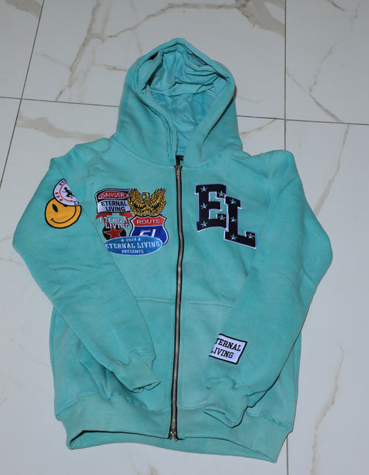 Blue Patched Jaket